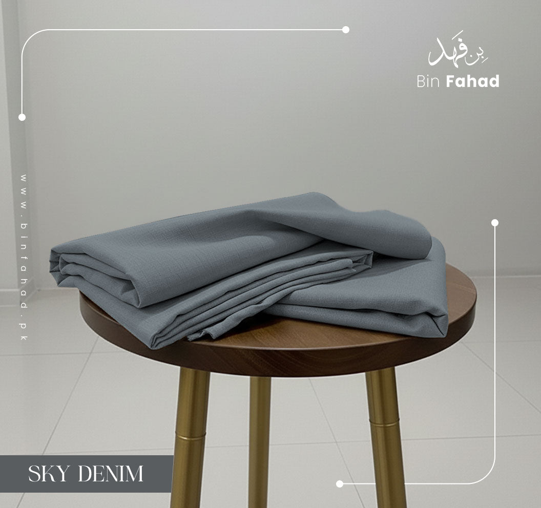 Premium Wool Collection - Sky Denim