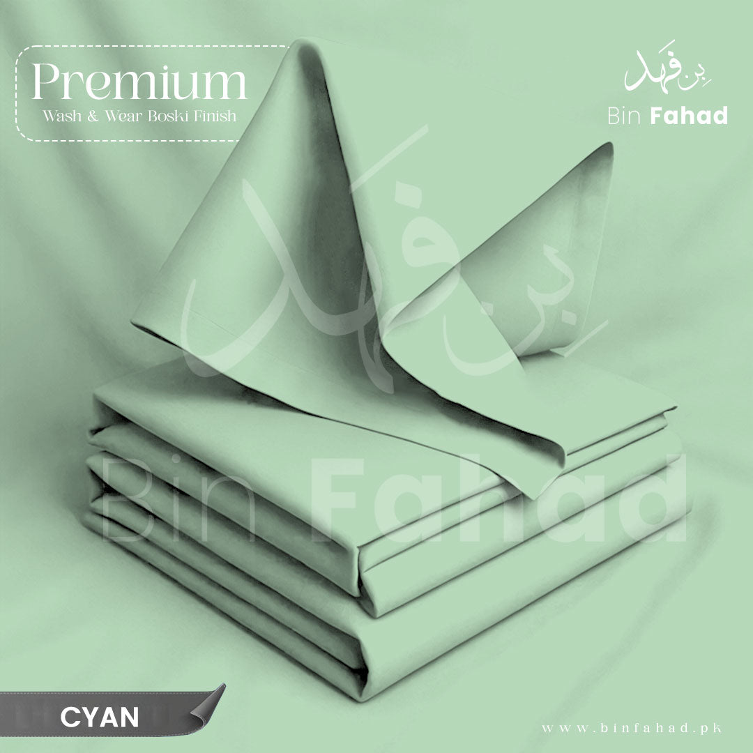 Premium Wash & Wear Winter Boski - Cyan