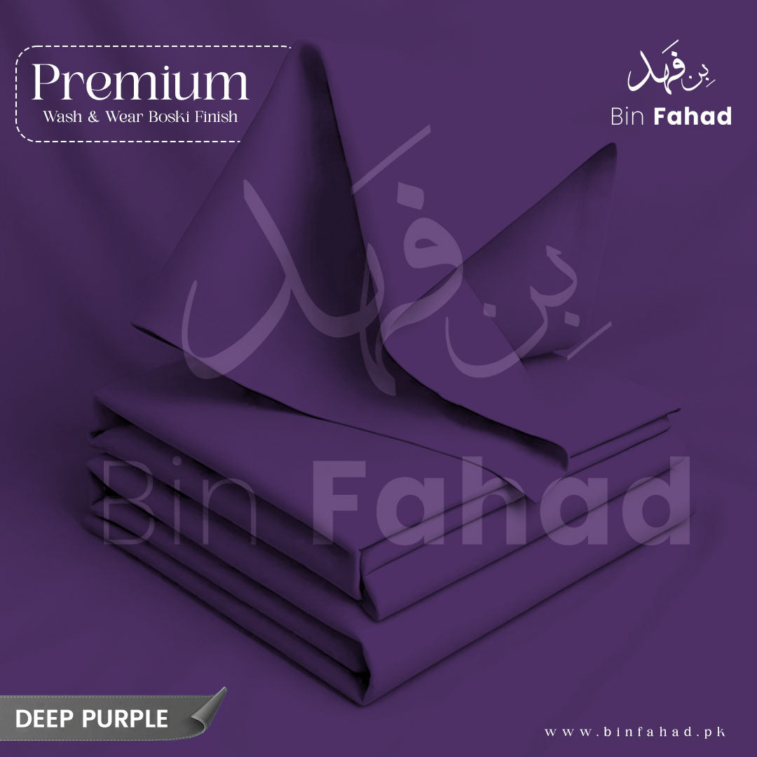 Premium Wash & Wear Boski Finish - Deep Purple