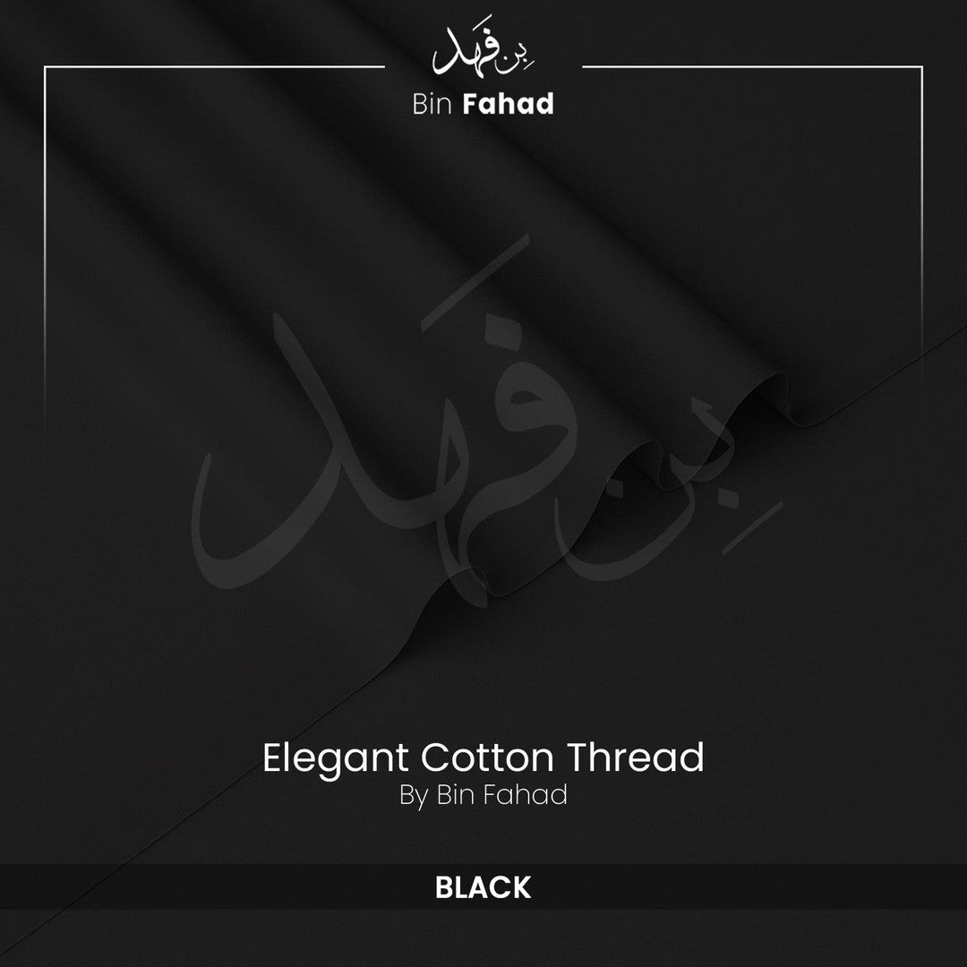 Premium Cotton Fabric - Jet Black