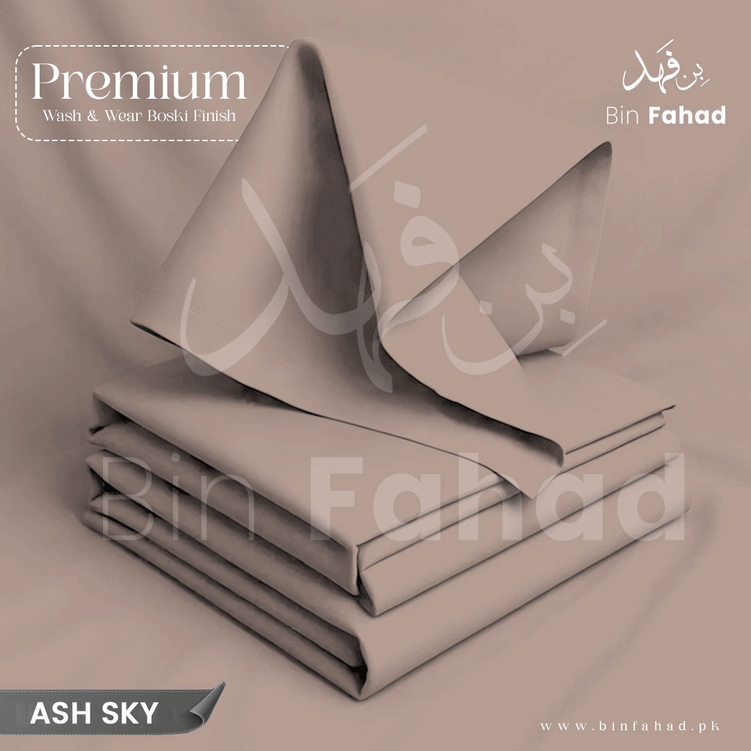 Premium Wash & Wear Boski Finish - Ash Sky