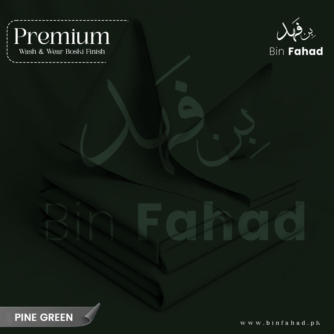 Premium Wash & Wear Boski Finish - Pine Green