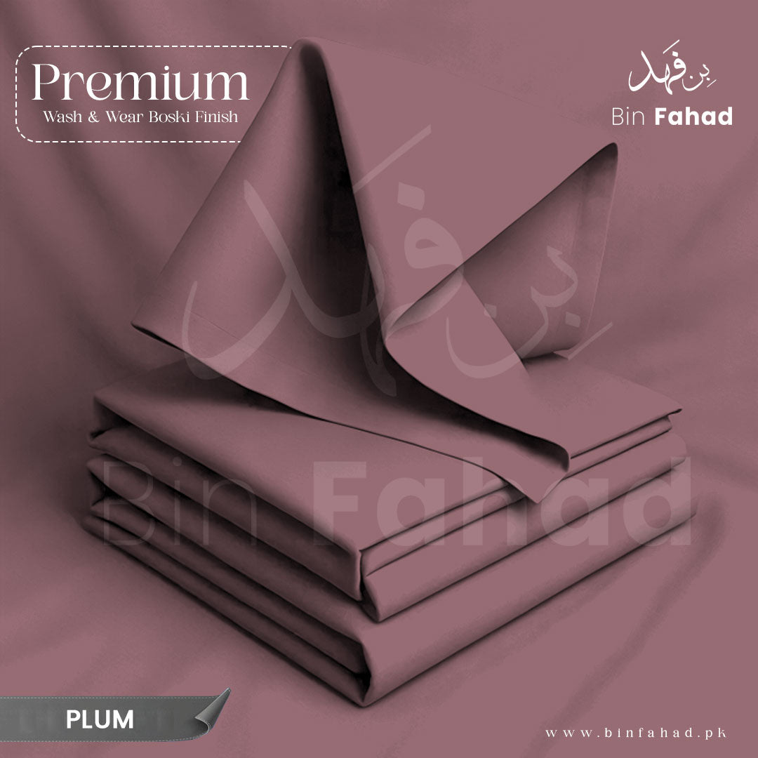 Premium Wash & Wear Boski Finish - Plum