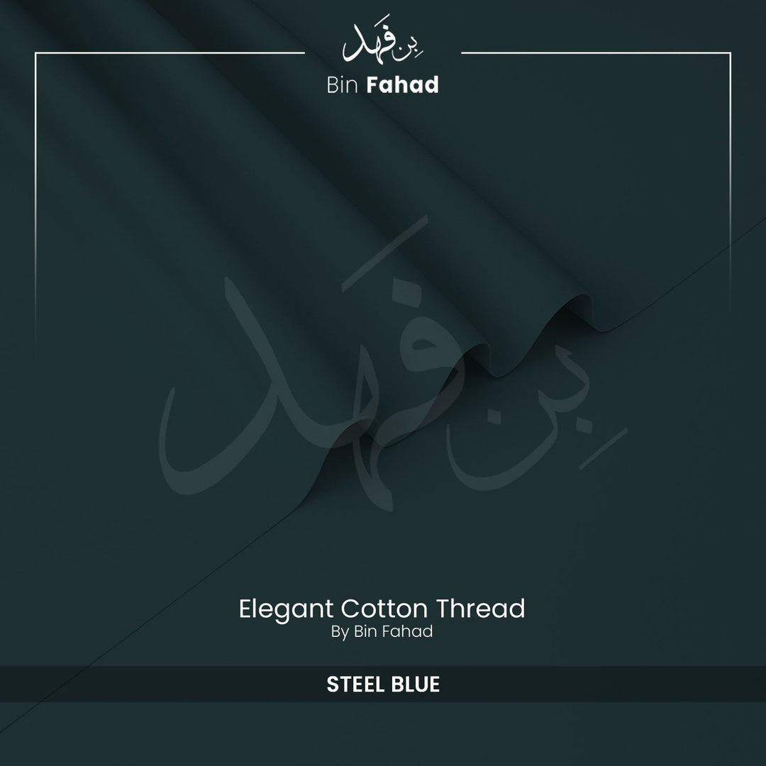 Premium Cotton Fabric - Steel Blue