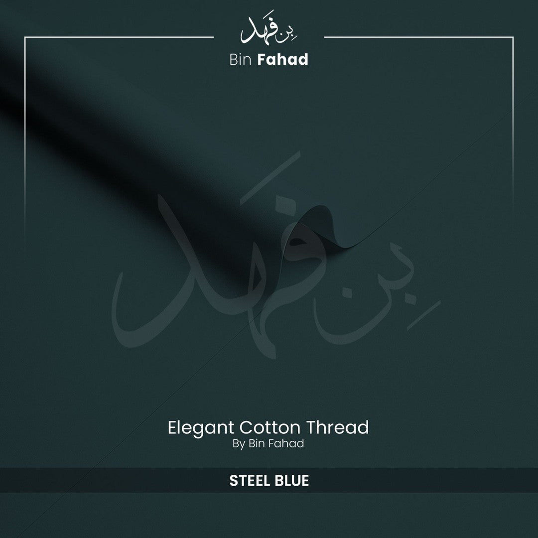Premium Cotton Fabric - Steel Blue