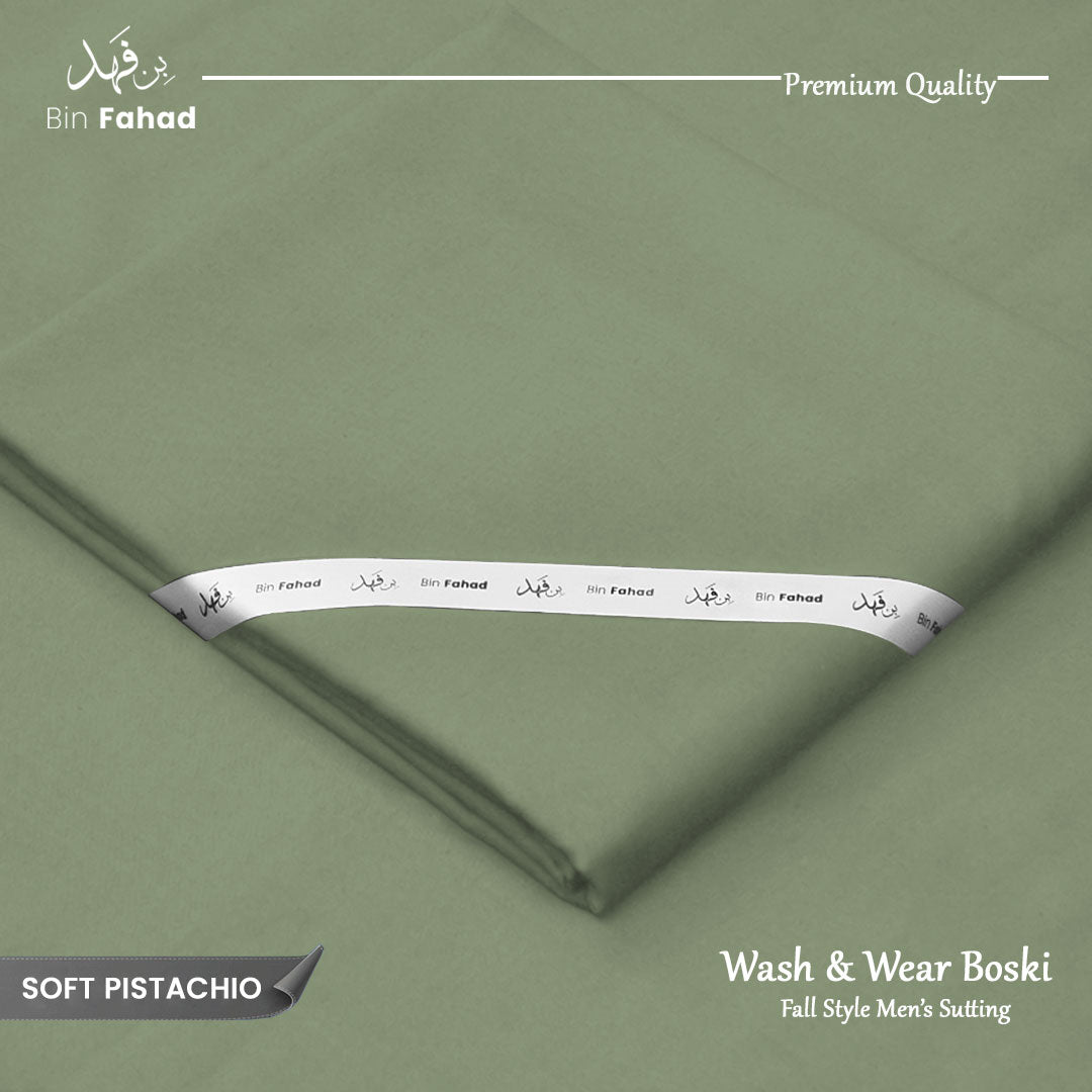 Premium Wash & Wear Boski Finish - Soft Pistachio