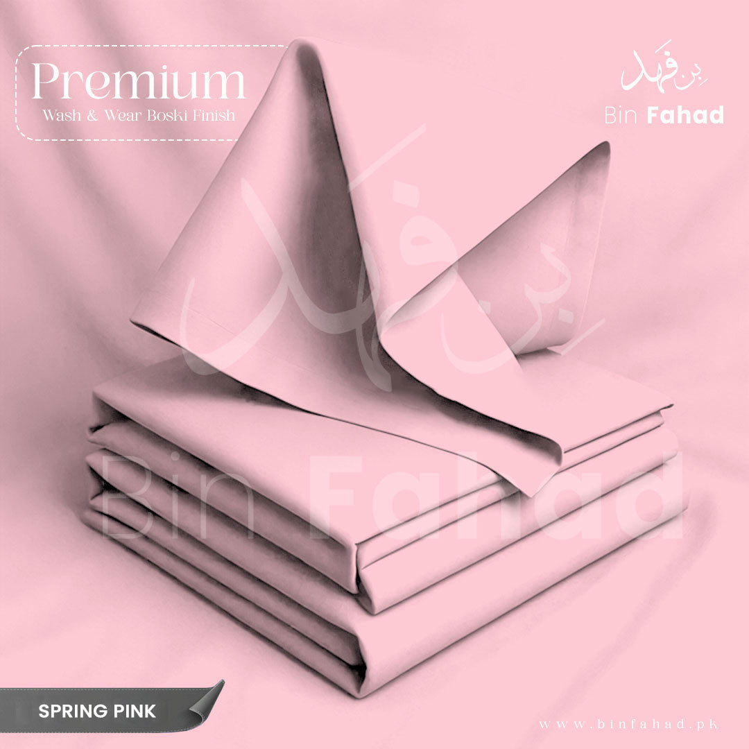 Premium Wash & Wear Boski Finish - Spring Pink