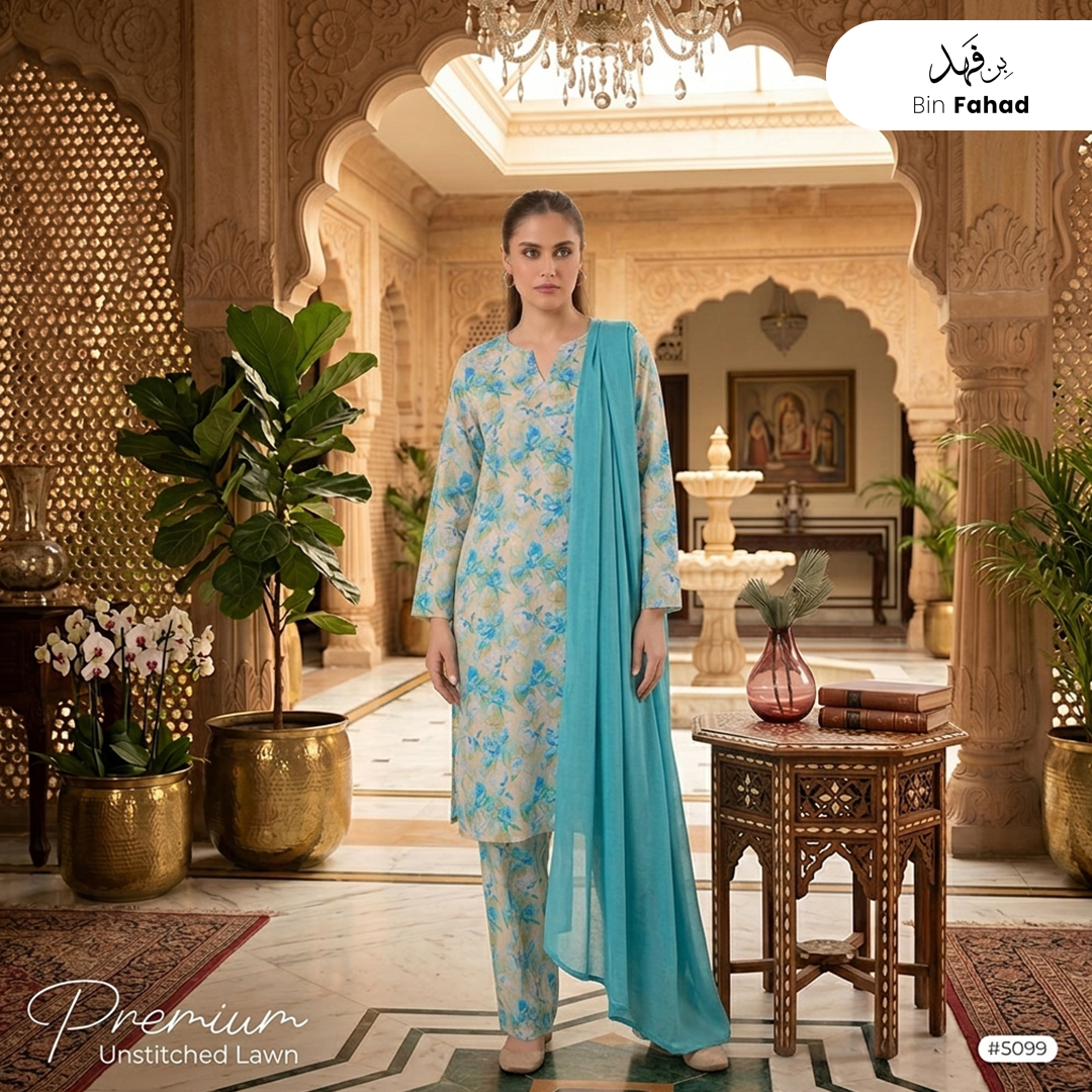 3pcs Premium Lawn Unstitched D-5099