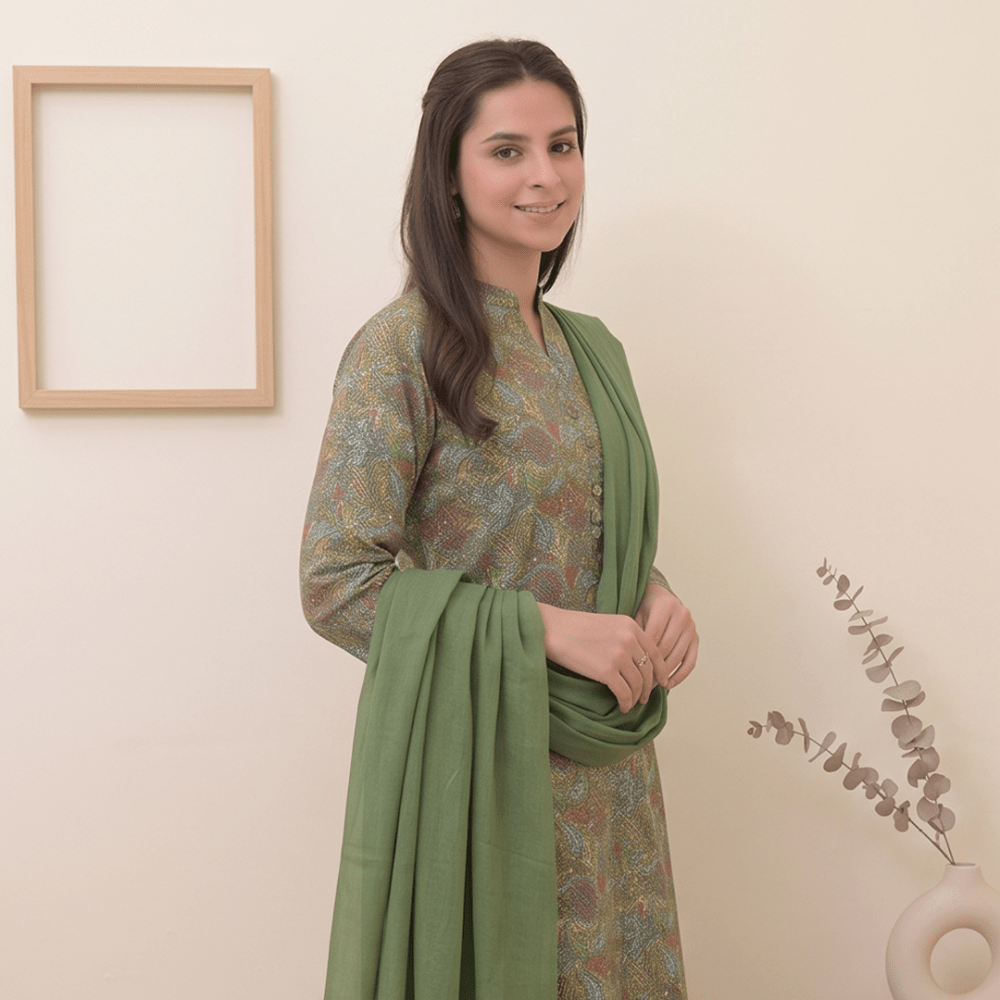 3pcs Premium Lawn Unstitched D-5042 - Bin Fahad