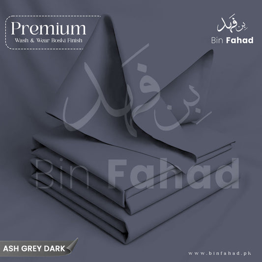 Premium Wash & Wear Boski Finish - Ash Grey Dark