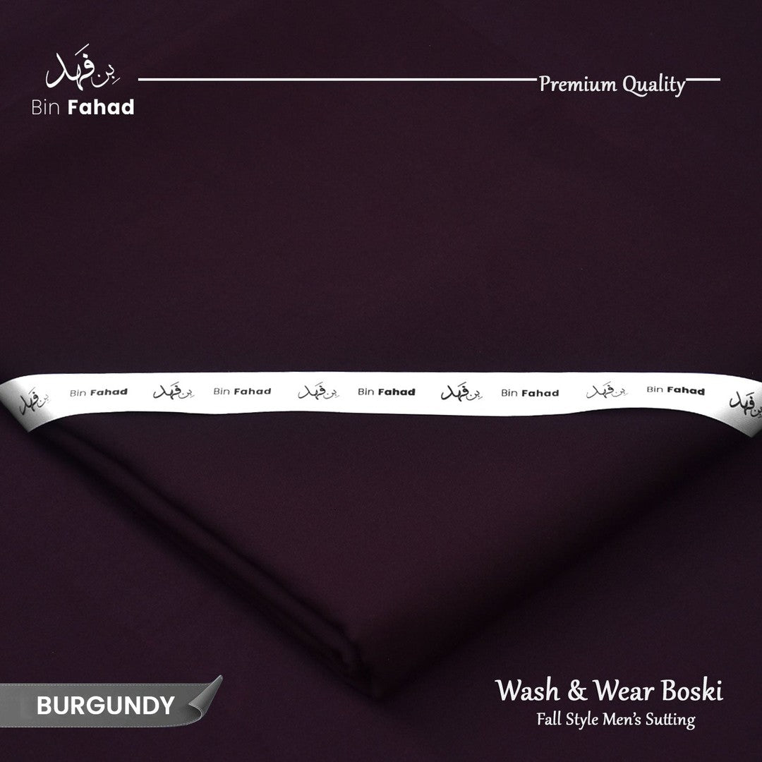 Premium Wash & Wear Boski Finish - Burgundy
