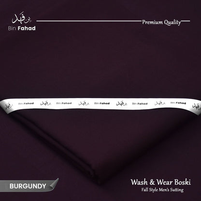 Premium Wash & Wear Boski Finish - Burgundy