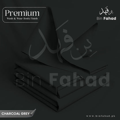 Premium Wash & Wear Boski Finish - Charcoal Grey
