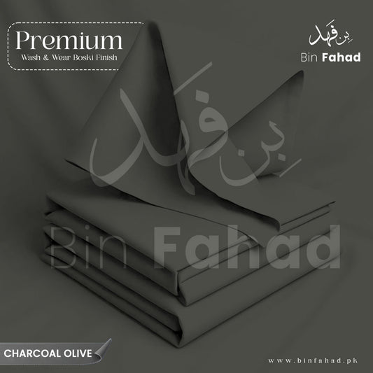 Premium Wash & Wear Boski Finish - Charcoal Olive