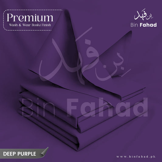 Premium Wash & Wear Boski Finish - Deep Purple