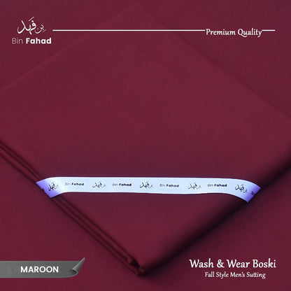 Premium Wash & Wear Boski Finish - Maroon