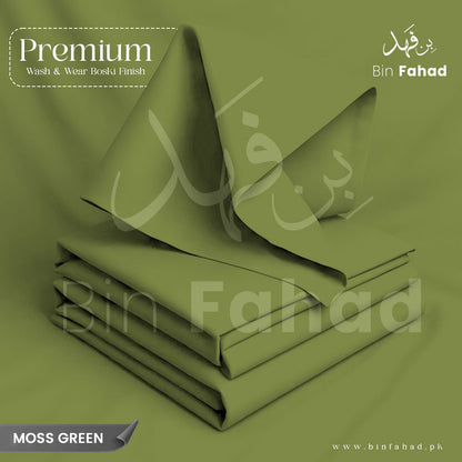 Premium Wash & Wear Boski Finish - Moss Green