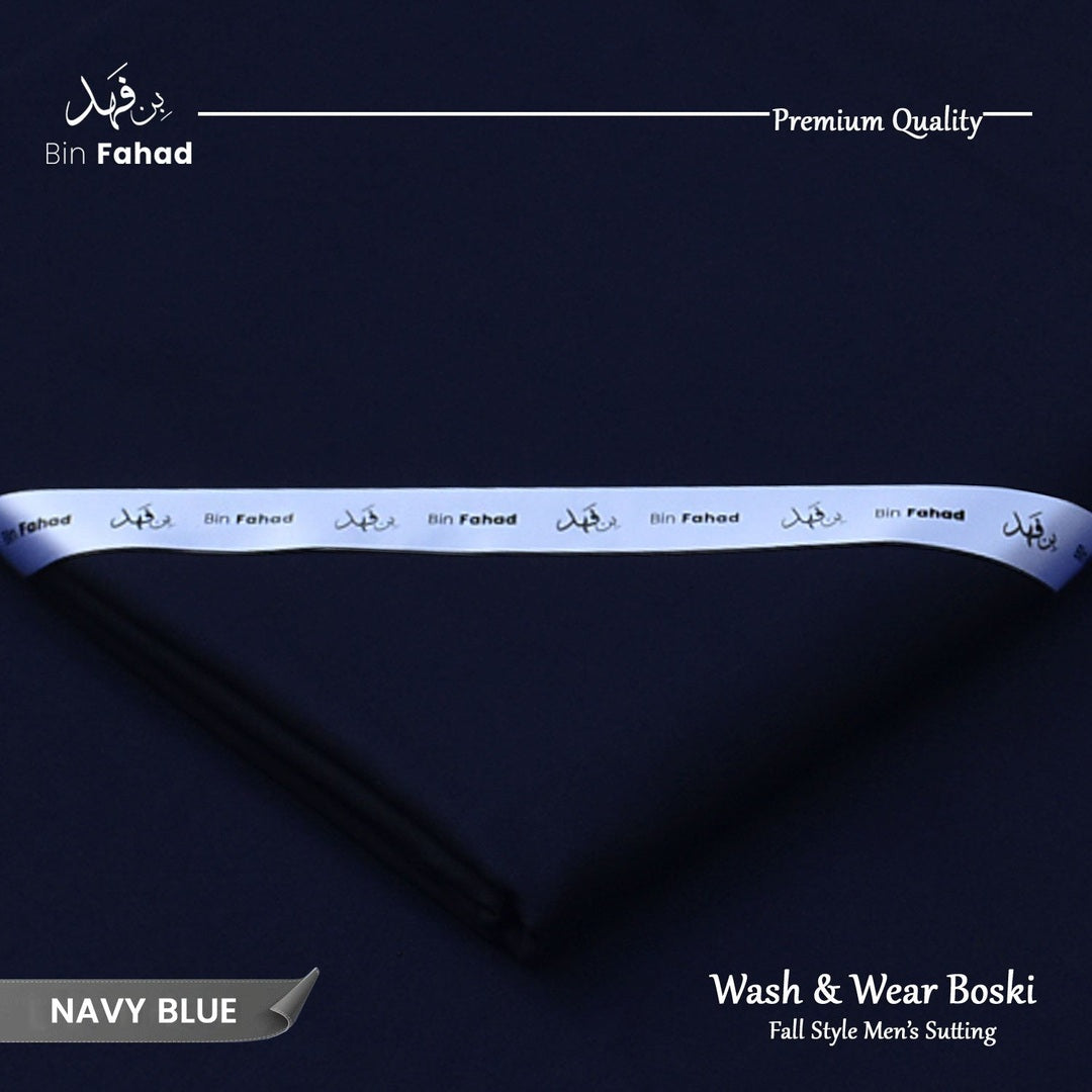 Premium Wash & Wear Boski Finish - Navy Blue