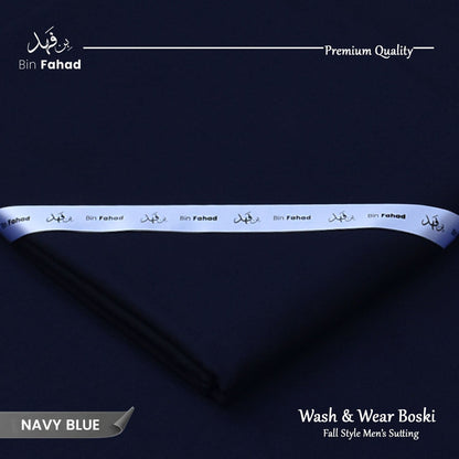 Premium Wash & Wear Boski Finish - Navy Blue