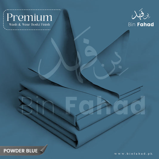 Premium Wash & Wear Boski Finish - Powder Blue
