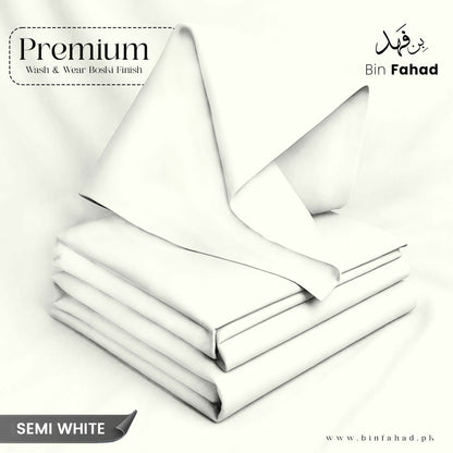 Premium Wash & Wear Boski Finish - Semi White