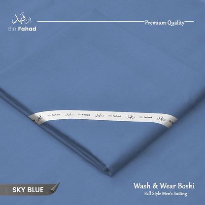 Premium Wash & Wear Boski Finish - Sky Blue
