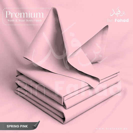 Premium Wash & Wear Boski Finish - Spring Pink