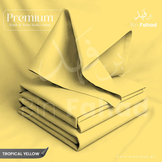 Premium Wash & Wear Boski Finish - Tropical Yellow