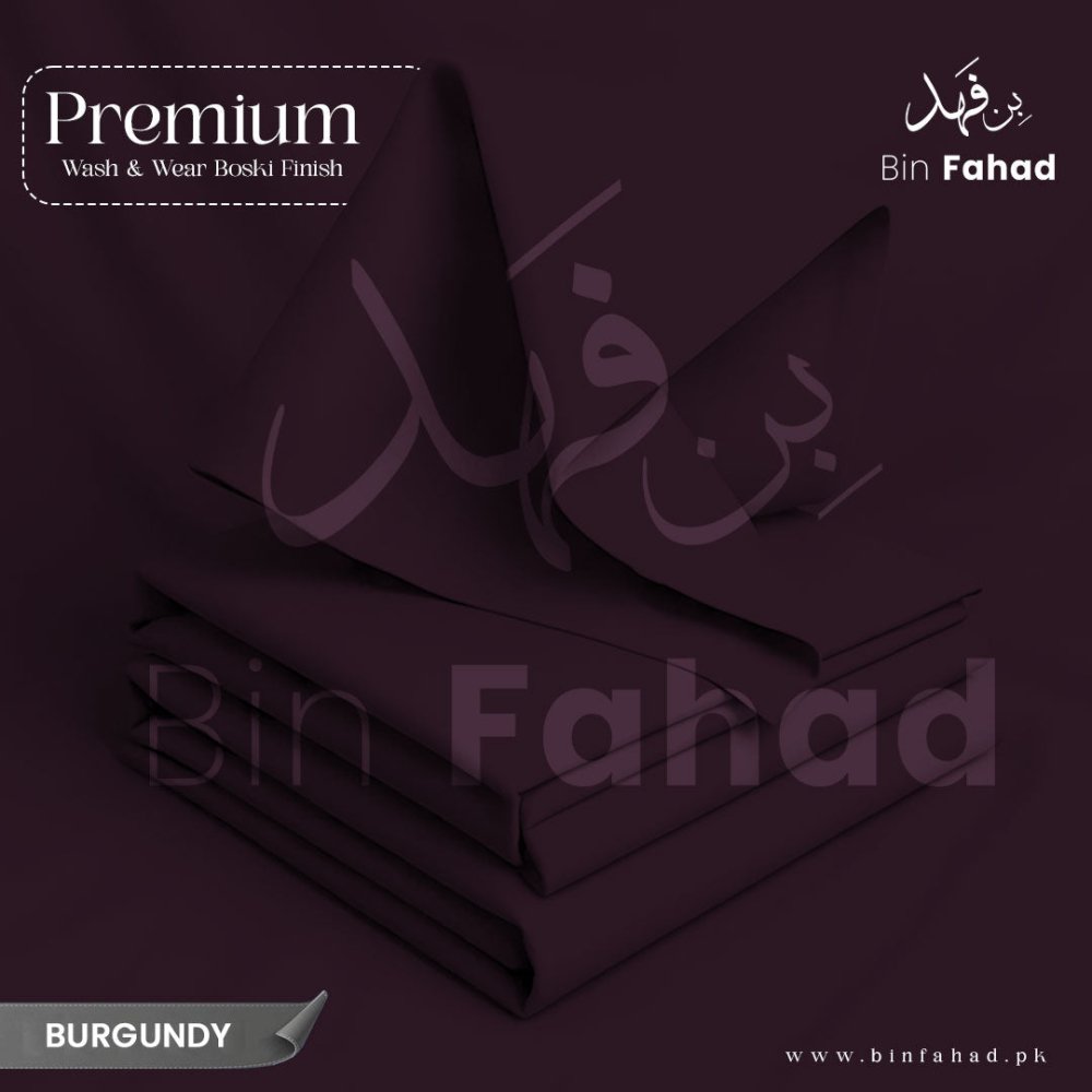 Boski Wash & Wear - Burgundy - Bin Fahad