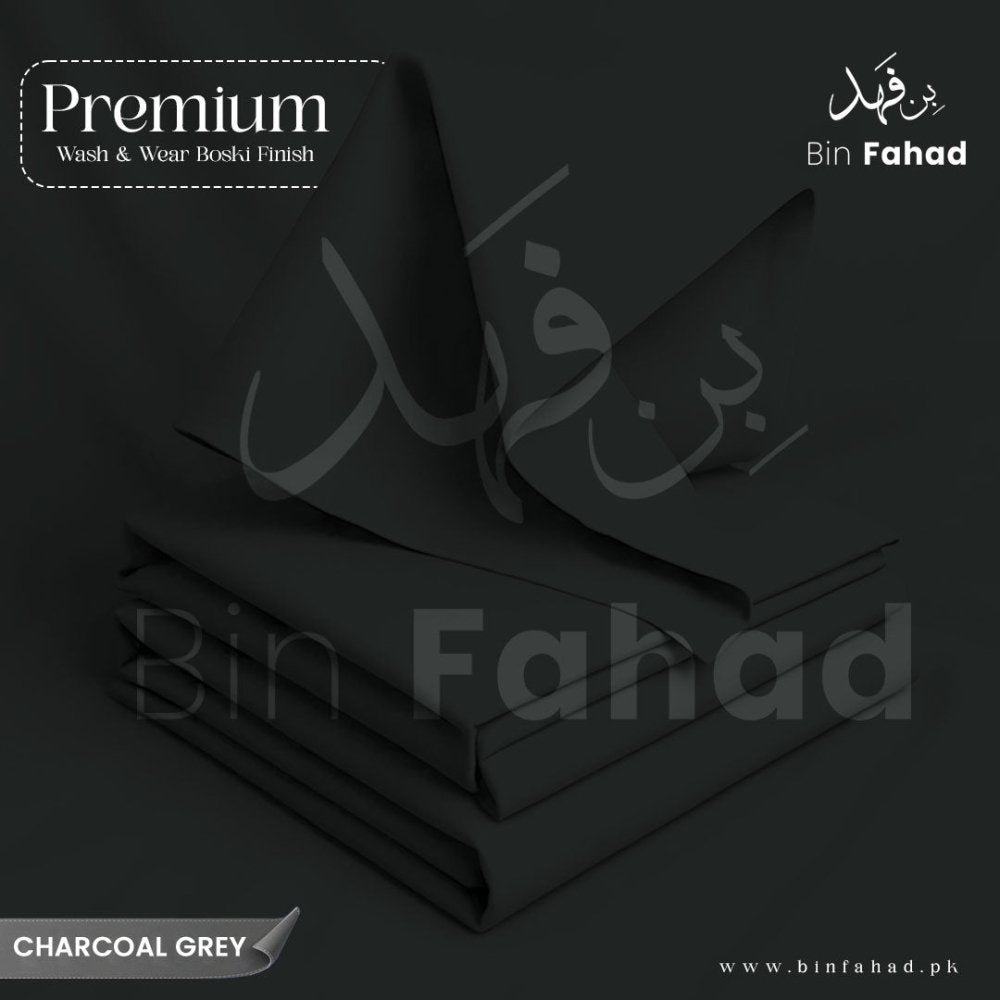 Boski Wash & Wear - Charcoal Grey - Bin Fahad