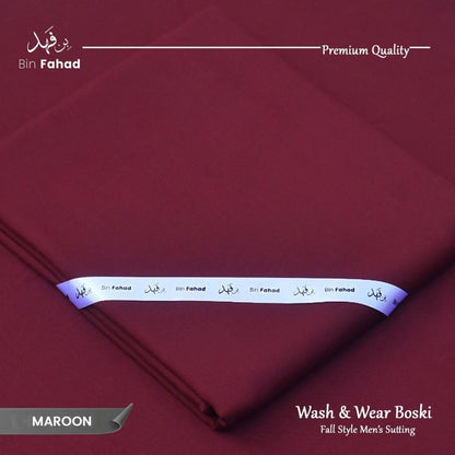 Boski Wash & Wear - Maroon - Bin Fahad