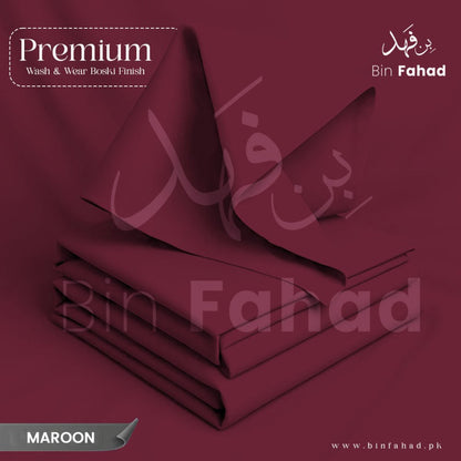 Boski Wash & Wear - Maroon - Bin Fahad
