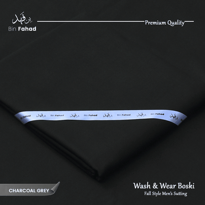 Premium Wash & Wear Boski Finish - Charcoal Grey