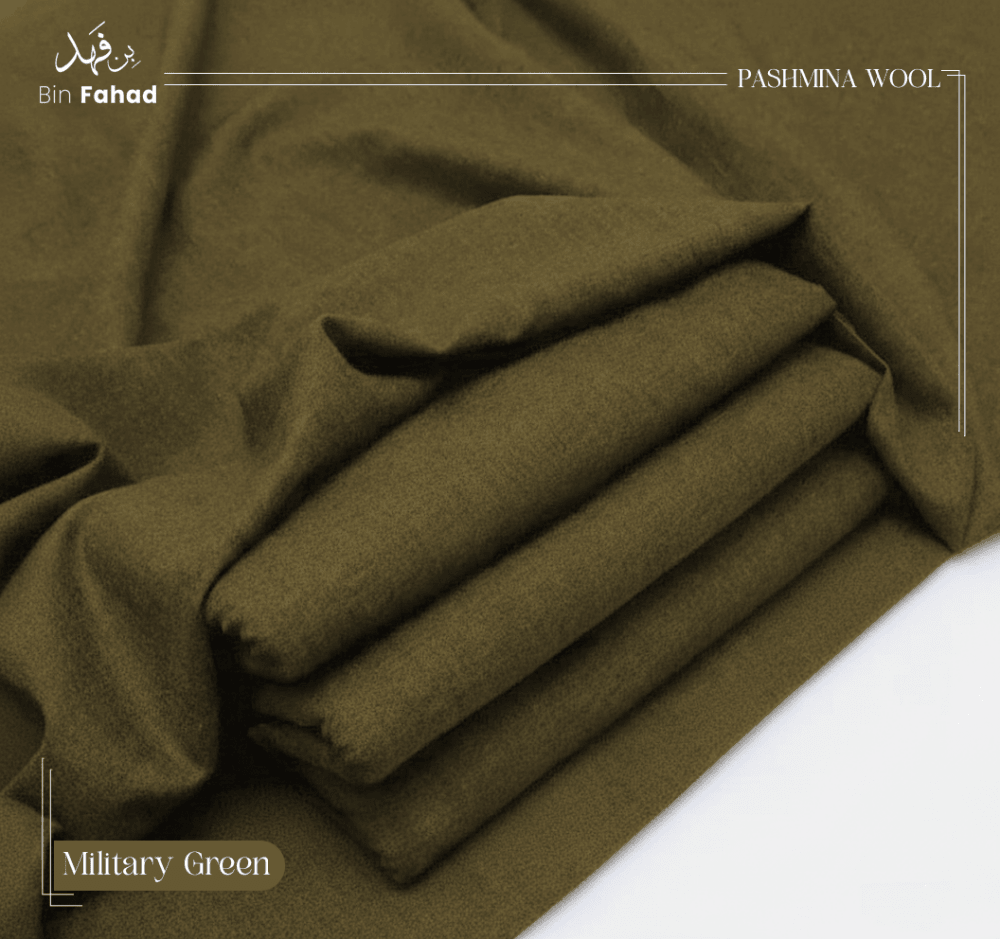 Luxury Winter Wool - Military Green - Bin Fahad