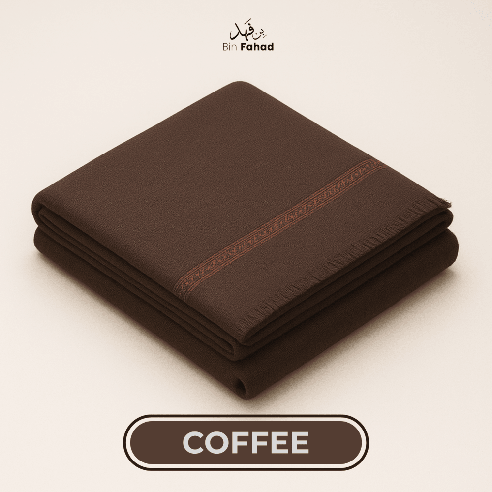 Premium Gents Shawl - Coffee - Bin Fahad