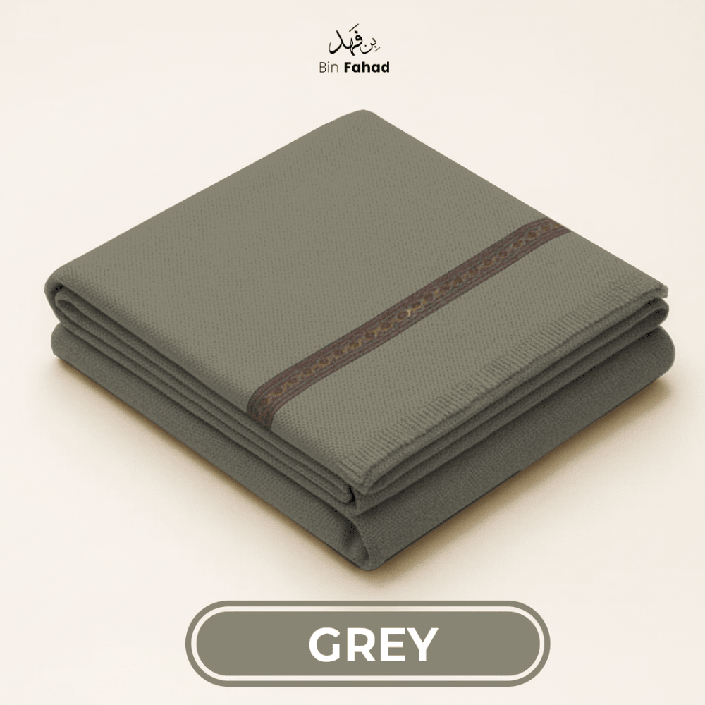 Premium Gents Shawl - Grey - Bin Fahad