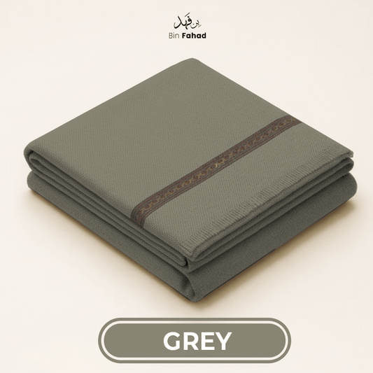 Premium Gents Shawl - Grey - Bin Fahad
